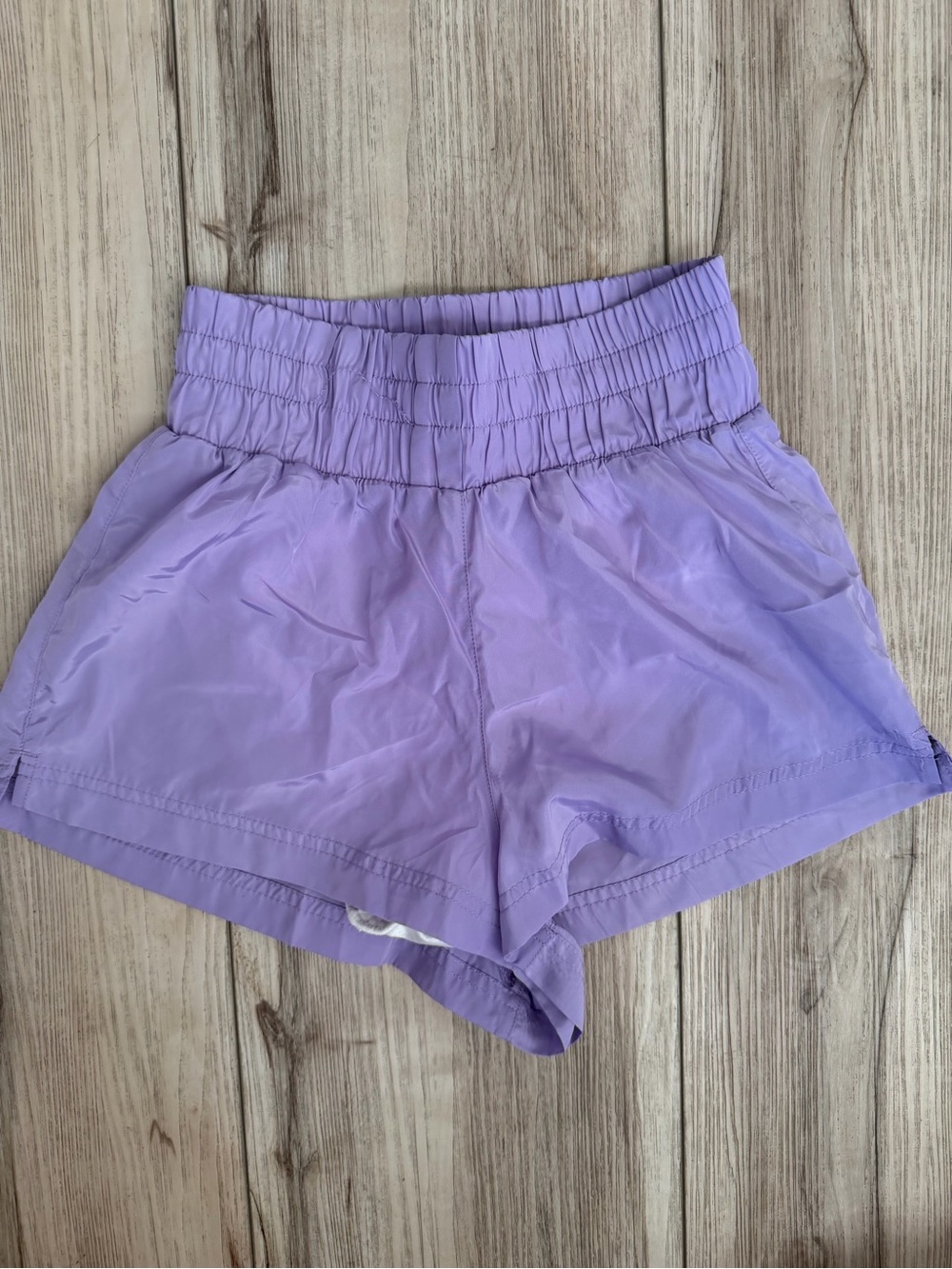 LUMI Lavender Elastic-Waist Athletic Shorts